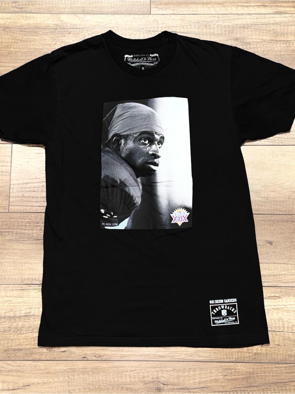 Mitchell & Ness Deion Sanders Coach Prime NFL Super Bowl Graphic T Shirt Mens M